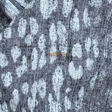 L'Agence Tiered Maxi Wrap Dress Blue Leopard Print Size 2