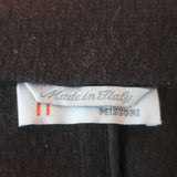 Missoni Fringed Knit-Trim Jacket Dark Brown Wool-Blend Size US 6