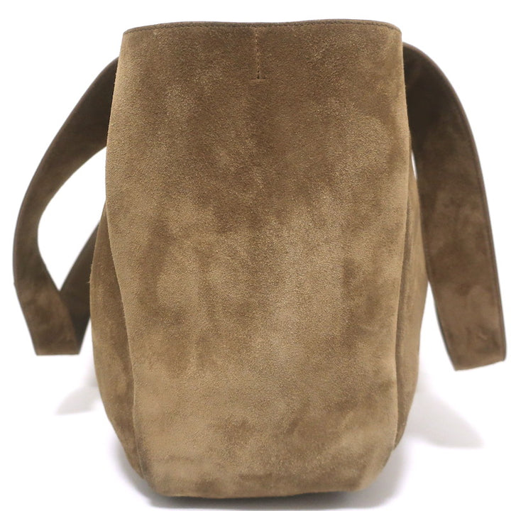 Saint Laurent Le Bea Tote Golden Leaf Suede Large Shoulder Bag
