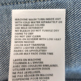 L'Agence Yari Collarless Denim Jacket Blue Stretch Cotton Size Extra Small