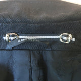 Gucci button-front black stretch hemp jacket, size 44, pre-owned luxury piece