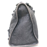 Balenciaga Giant Brogues Covered Work Bag Dark Gray Leather