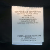 Authentic Gucci 2007 button-front jacket in black stretch hemp, size 44, pre-owned luxury garment