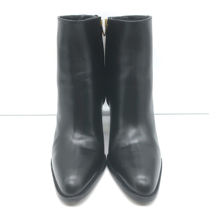 Marni Cutout-Heel Ankle Boots Black Leather Size 38