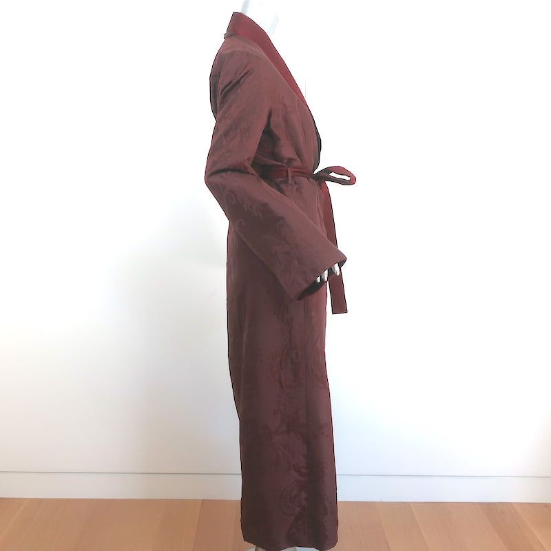Frette Silk Jacquard Robe Brown Size Small