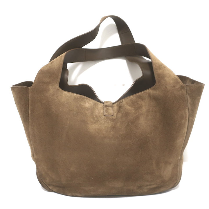 Saint Laurent Le Bea Tote Golden Leaf Suede Large Shoulder Bag