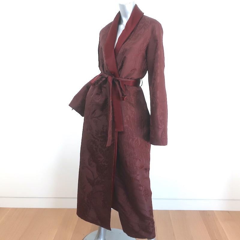 Frette Silk Jacquard Robe Brown Size Small