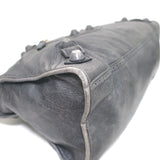Balenciaga Giant Brogues Covered Work Bag Dark Gray Leather