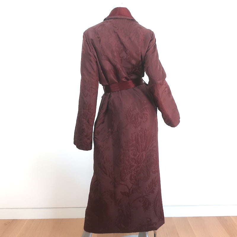 Frette Silk Jacquard Robe Brown Size Small