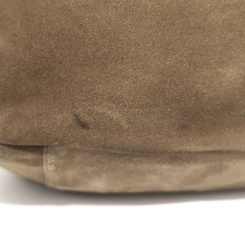 Saint Laurent Le Bea Tote Golden Leaf Suede Large Shoulder Bag