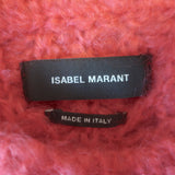 Isabel Marant Irren Cropped Open Knit Sweater Fuchsia Mohair-Blend Size 34