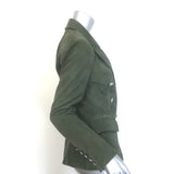 L'Agence Kenzie Double Breasted Suede Blazer Moss Size 4 NEW