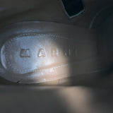 Marni Cutout-Heel Ankle Boots Black Leather Size 38