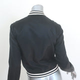 R13 Shrunken Roadie Jacket Black Satin Size Small