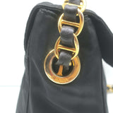 Prada Chain Strap Crossbody Small Flap Bag Black Nylon