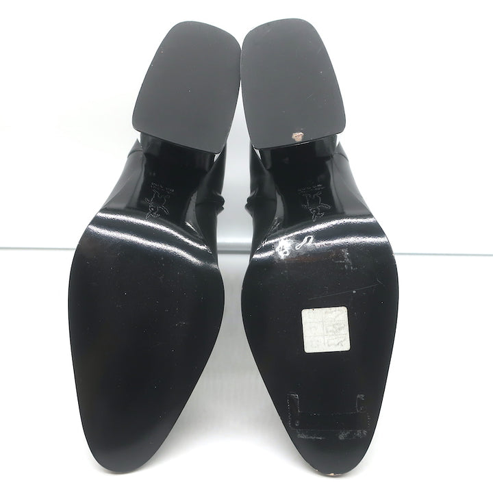 Marni Cutout-Heel Ankle Boots Black Leather Size 38