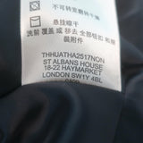 Burberry London double-breasted pleated black stretch-cotton jacket, size US 8, pre-owned authentic luxury