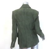 L'Agence Kenzie Double Breasted Suede Blazer Moss Size 4 NEW