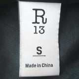 R13 Shrunken Roadie Jacket Black Satin Size Small