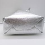 Celine Small Vertical Cabas Tote Silver Metallic Leather Crossbody Bag