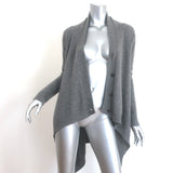 360 Cashmere Draped Cardigan Gray Cashmere Size Small V-Neck Sweater