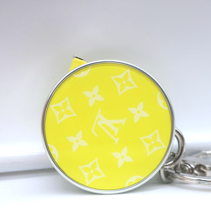 Louis Vuitton Porte Cles Meter Measuring Tape Keychain Bag Charm Yellow NEW