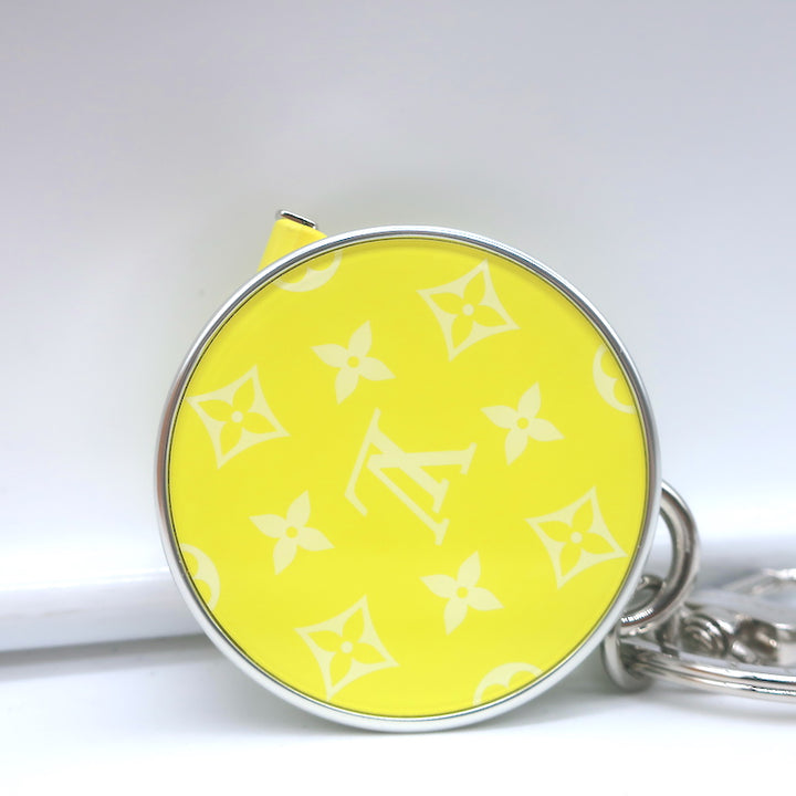 Louis Vuitton Porte Cles Meter Measuring Tape Keychain Bag Charm Yellow NEW