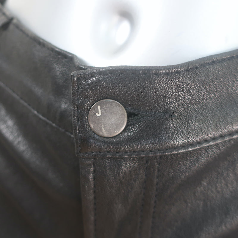 J Brand Flared Stretch Leather Pants Black Size 28