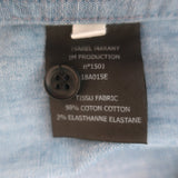 Isabel Marant Etoile Lawendy Ruffle Shirt Blue Chambray Stretch Denim Size 36