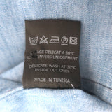 Isabel Marant Etoile Lawendy Ruffle Shirt Blue Chambray Stretch Denim Size 36