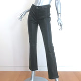 J Brand Flared Stretch Leather Pants Black Size 28