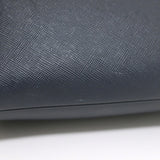 Prada Double Medium Tote Navy Saffiano Leather Shoulder Bag
