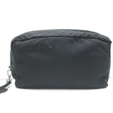 Prada Nylon Wristlet Pouch Black Small Clutch Bag