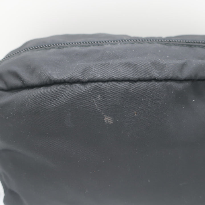 Prada Nylon Wristlet Pouch Black Small Clutch Bag