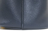Prada Double Medium Tote Navy Saffiano Leather Shoulder Bag