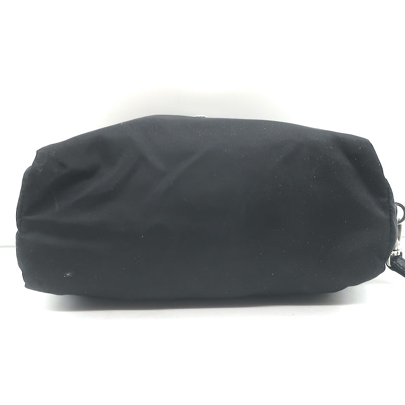 Prada Nylon Wristlet Pouch Black Small Clutch Bag