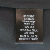 Nili Lotan Lucie Lace-Yoke Blouse Black Silk Size Extra Small NEW