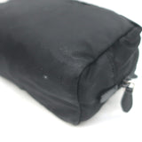 Prada Nylon Wristlet Pouch Black Small Clutch Bag
