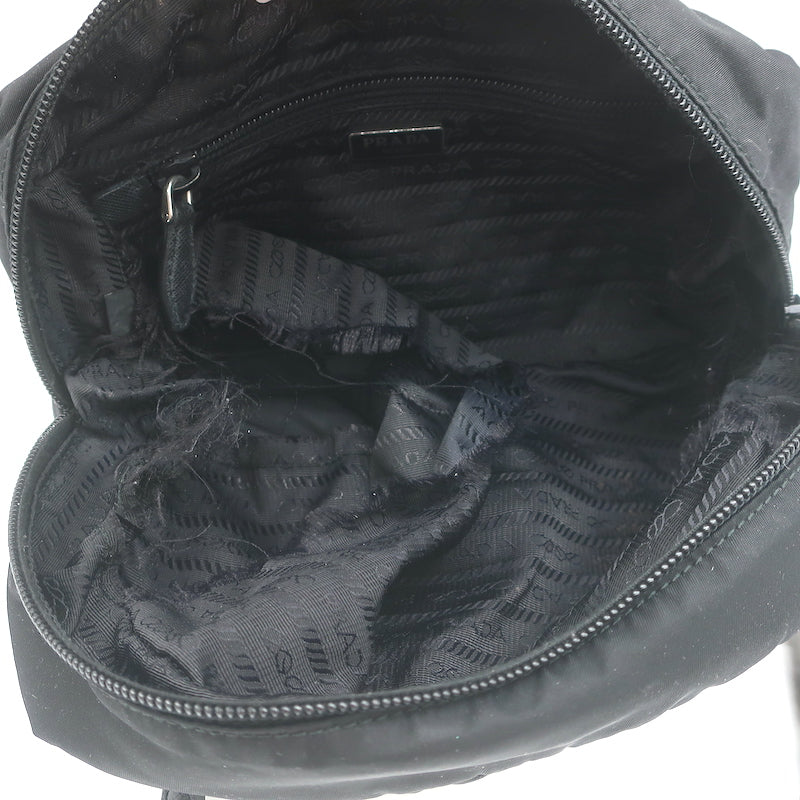 Prada Nylon Wristlet Pouch Black Small Clutch Bag