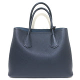 Prada Double Medium Tote Navy Saffiano Leather Shoulder Bag