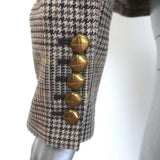 Veronica Beard Andrea Plaid Jacket Russet Multi Wool-Blend Size 2 NEW