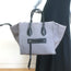 Celine Medium Phantom Luggage Tote Gray Cotton Canvas & Black Leather