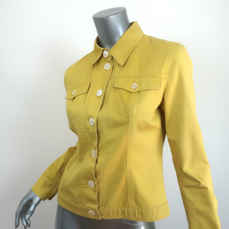 Dolce &amp; Gabbana Yellow Denim Jacket Size 42