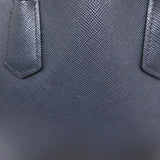 Prada Double Medium Tote Navy Saffiano Leather Shoulder Bag
