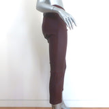 Helmut Lang stretch leather skinny pants in burgundy, size 4 — pre-owned authentic designer piece with minor wear
