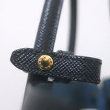 Prada Double Medium Tote Navy Saffiano Leather Shoulder Bag