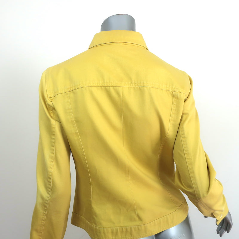 Dolce &amp; Gabbana Yellow Denim Jacket Size 42