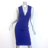 Victoria Beckham Sleeveless V-Neck Sheath Dress Royal Blue Size US 6