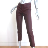 Helmut Lang burgundy stretch leather skinny pants, size 4, pre-owned authentic designer piece