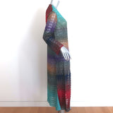 Missoni Metallic Knit Long Cardigan Multicolor Size 42 Open-Front Sweater